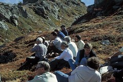 I temi trattati durante i convegni annuali sono approfonditi durante escursioni (convegno annuale a Arc en Vanoise (F) 1986). © M. F. Broggi